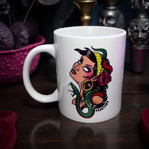 Phantom 8 Tattoo & Peircing Shop Coffee Mug 14oz - Picture 1 of 5